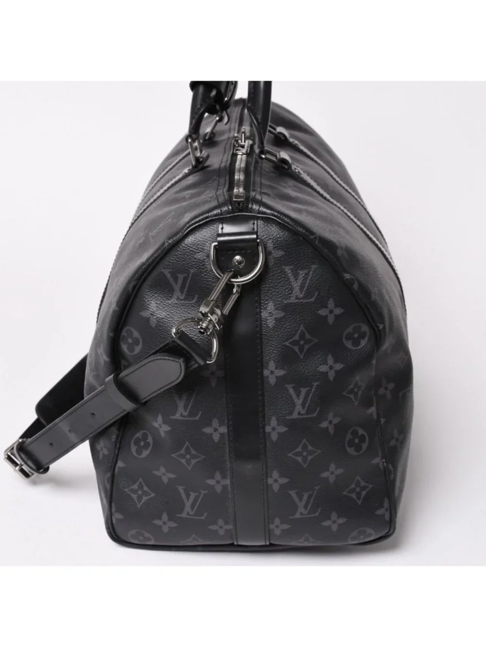 Louis Vuitton Keepall Bandouliere 45 Boston Bag Monogram Eclipse Black